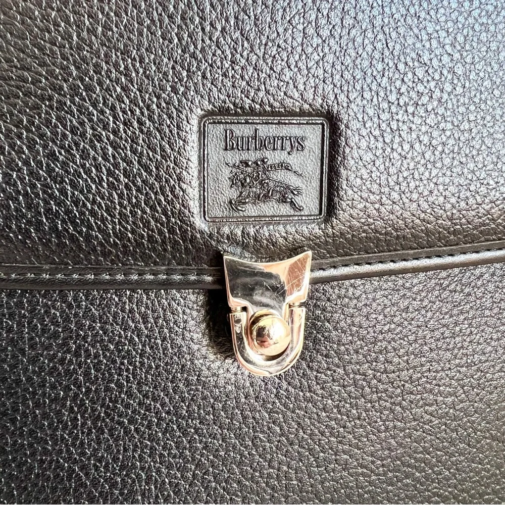 Burberry Leather Satchel Top handle Two Way Bag - Picture 4 of 16